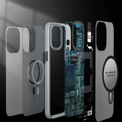 iPhone 14 Plus Kılıf M-safe Şarj Özellikli YoungKit Technology Serisi Kapak