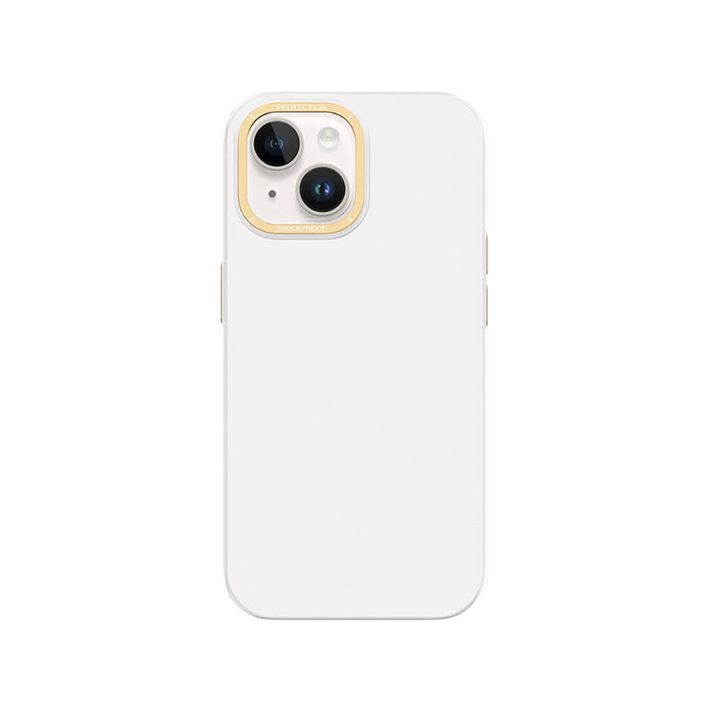 iPhone 14 Plus Kılıf Metal Kamera Çerçeveli Recci Glaze Serisi Kapak