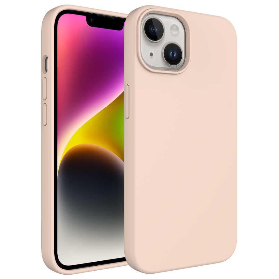 Apple iPhone 14 Plus Kılıf Sıvı Teknolojili Silinebilir Sert Zore Kivi Kapak