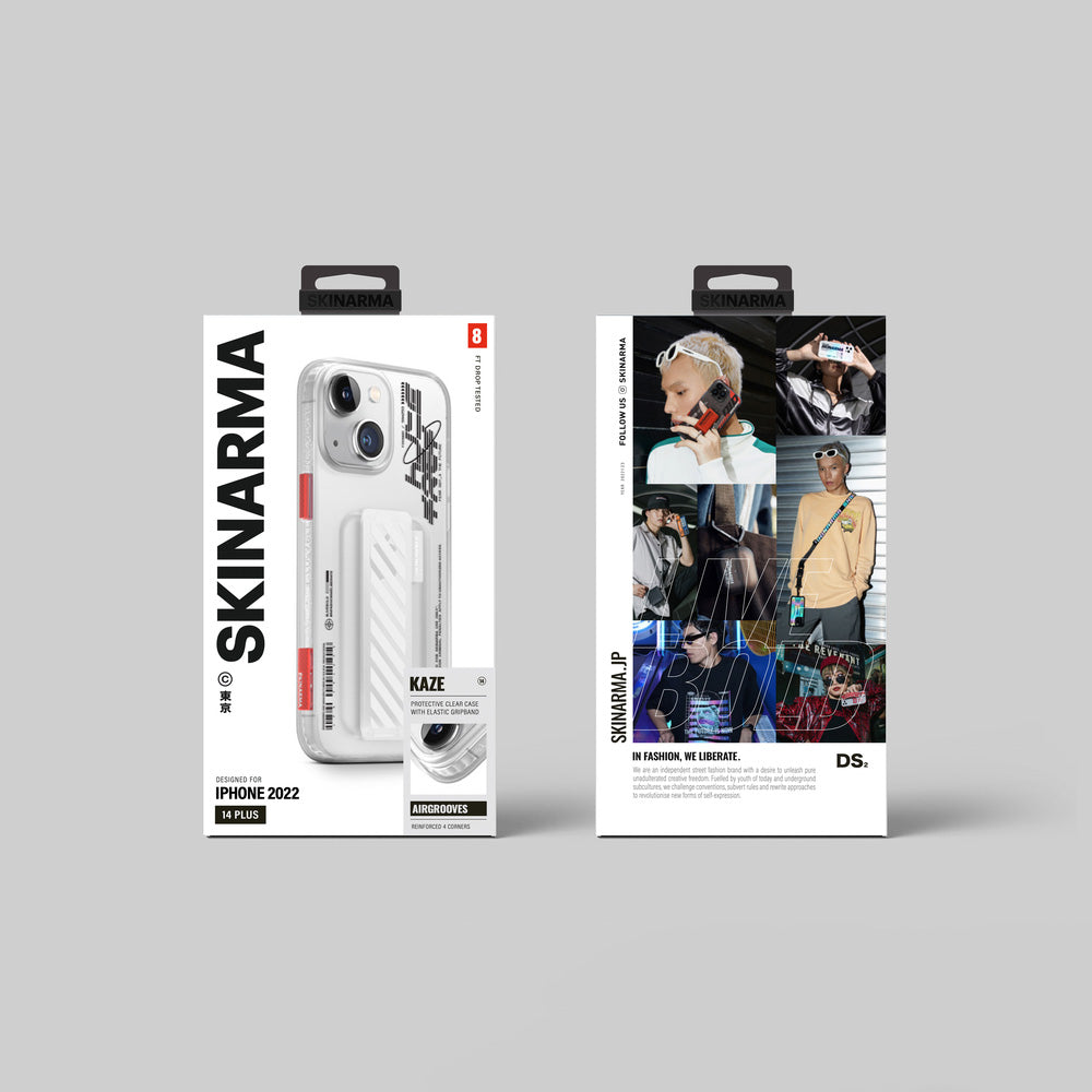 iPhone 14 Plus Kılıf SkinArma Şeffaf Desenli Kaze Kapak