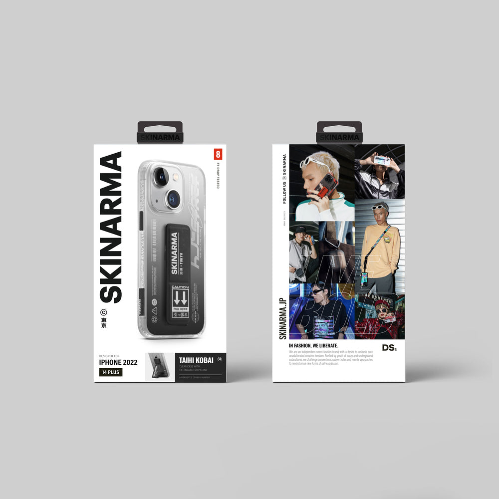 iPhone 14 Plus Kılıf SkinArma Standlı Şeffaf Tasarımlı Taihi Kobai Kapak