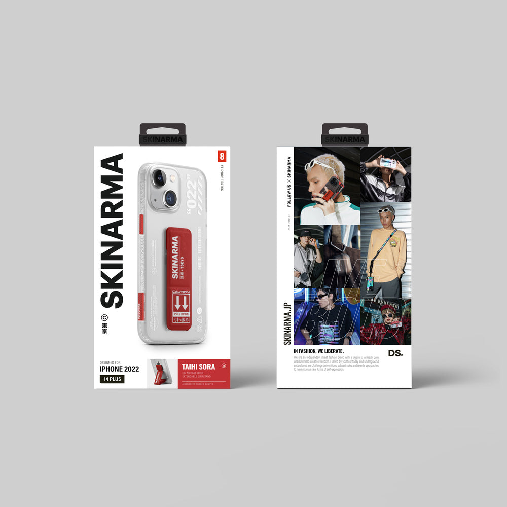 iPhone 14 Plus Kılıf SkinArma Standlı Şeffaf Tasarımlı Taihi Sora Kapak