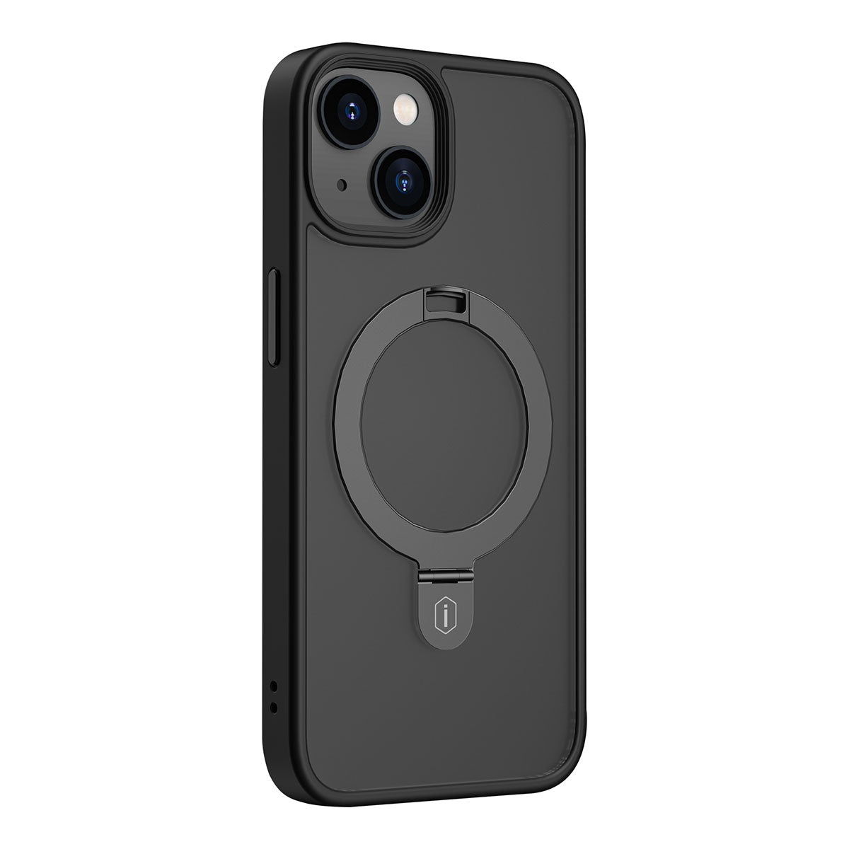 iPhone 14 Plus Kılıf Wiwu ZMM-010 M-safe Şarj Özellikli Parmak İzi Bırakmayan Mat Transparan Standlı Kapak