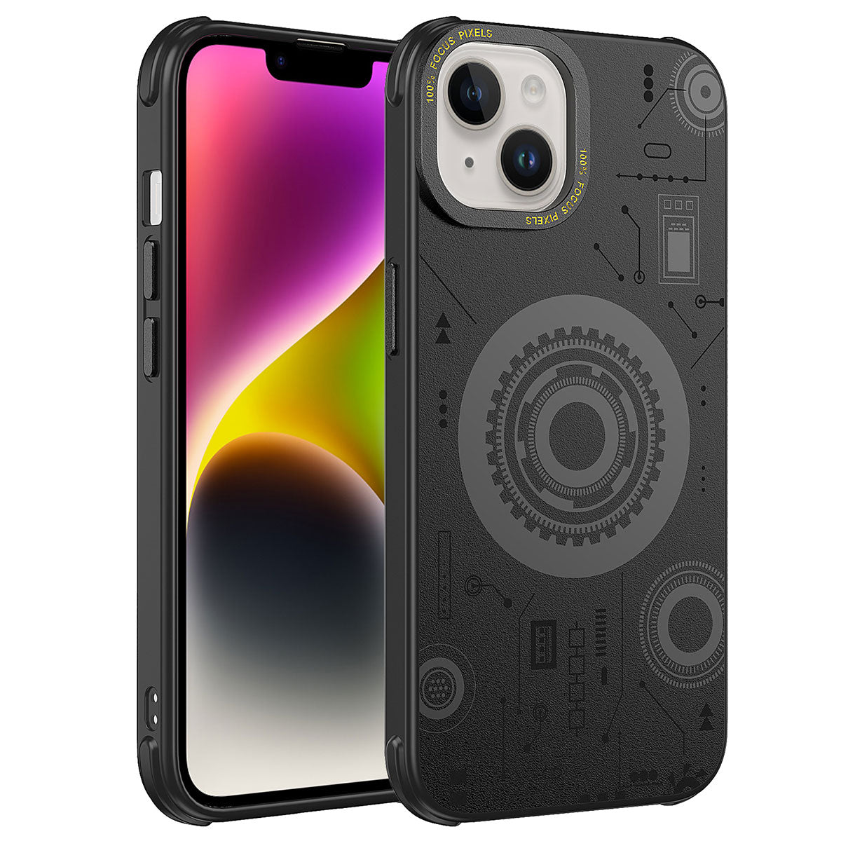 Apple iPhone 14 Plus Kılıf Zore Wireless Şarj Özellikli Desenli Hot Kapak