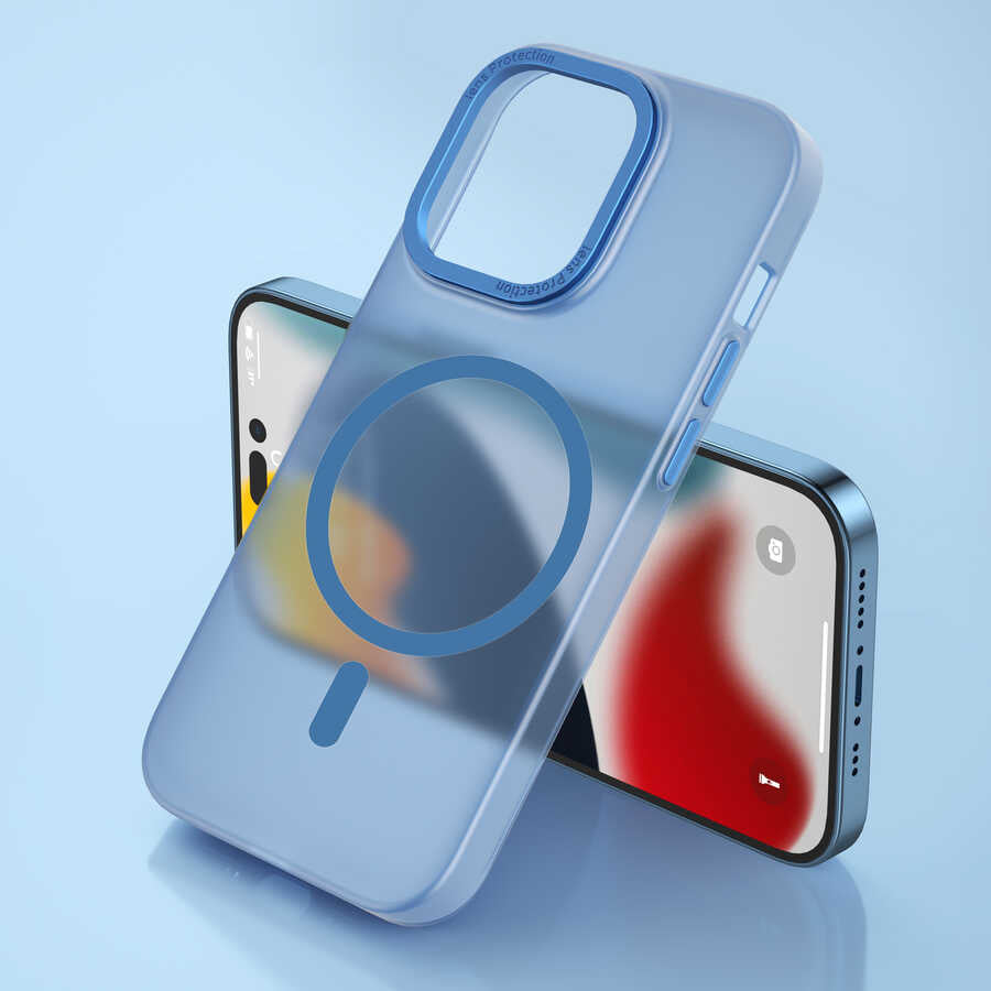iPhone 14 Plus Wiwu Frosted Magnetic Buzlu Sert PC Kapak