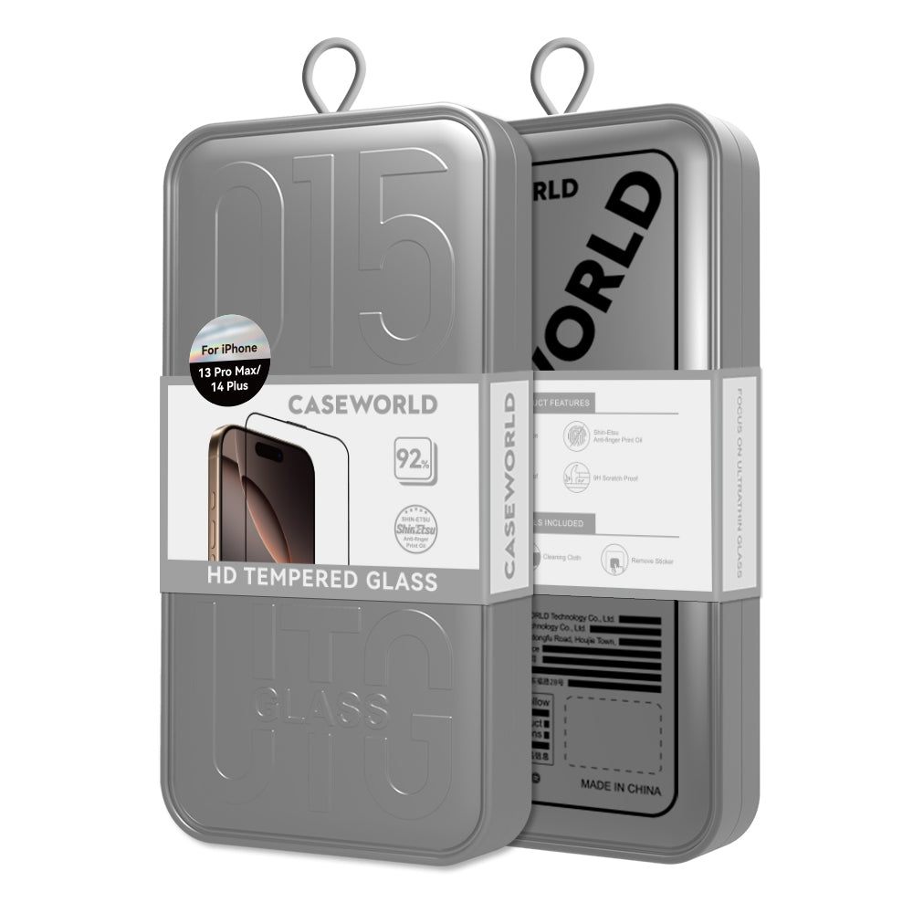 iPhone 14 Pro CaseWorld 0.25mm HD 3D Temperli Cam Ekran Koruyucu + Uygulama Aparatlı