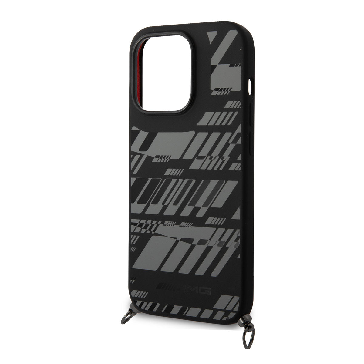 iPhone 14 Pro Kılıf AMG Liquid Silikon Strap Telefon Askılı Grafik Dizayn Kapak