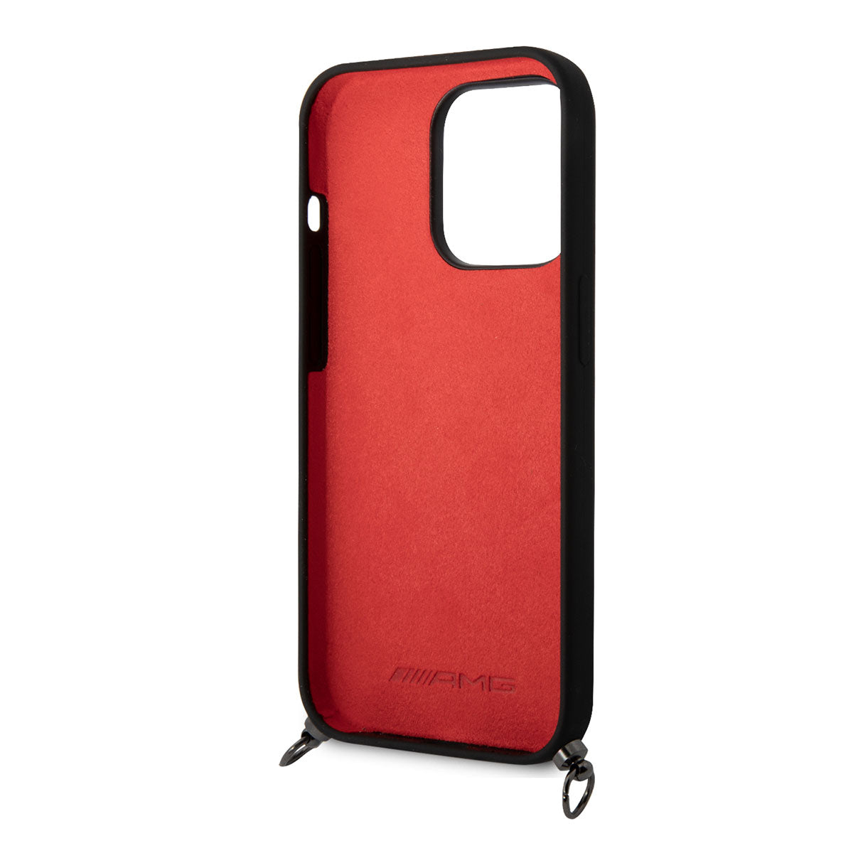 iPhone 14 Pro Kılıf AMG Liquid Silikon Strap Telefon Askılı Grafik Dizayn Kapak