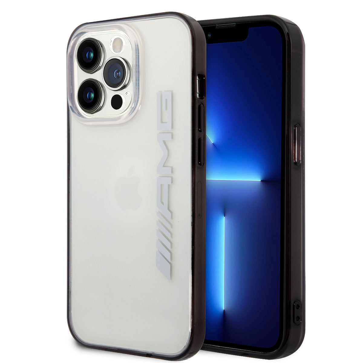 iPhone 14 Pro Kılıf AMG Transparan Siyah Çerçeve Dizayn Kapak