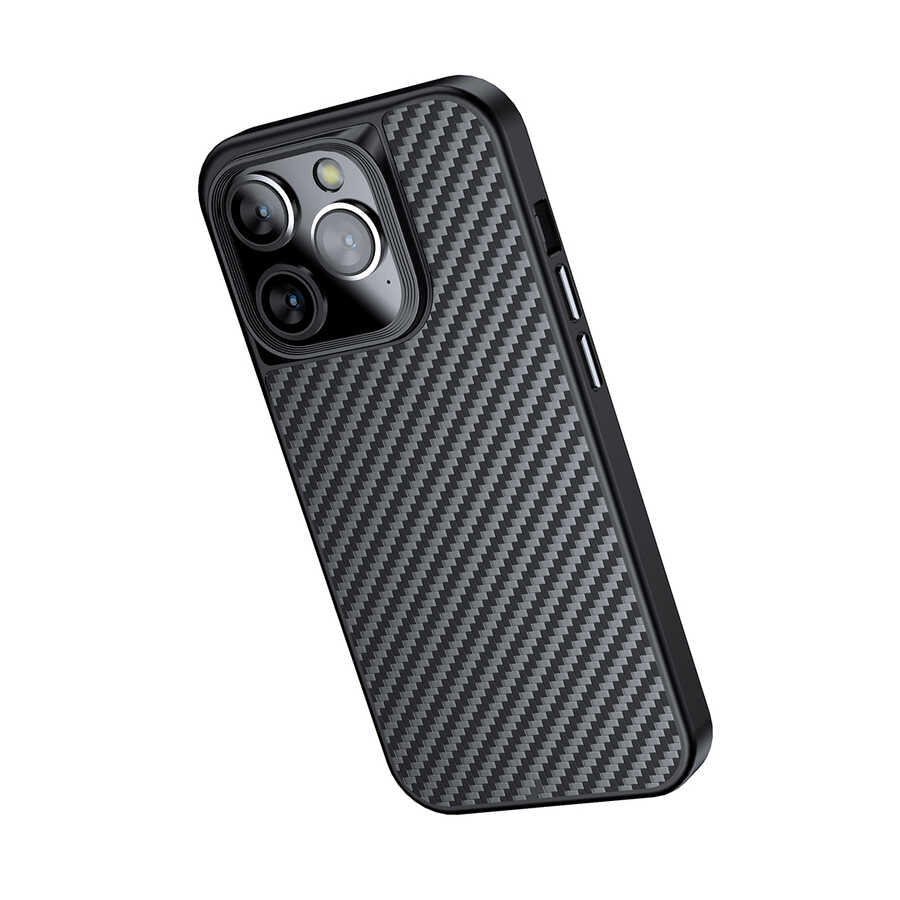 iPhone 14 Pro Kılıf Aramid Karbon Fiber M-safe Özellikli Wlons Radison Kapak