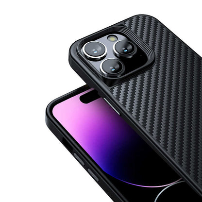 iPhone 14 Pro Kılıf Aramid Karbon Fiber M-safe Özellikli Wlons Radison Kapak