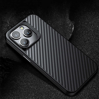 iPhone 14 Pro Kılıf Aramid Karbon Fiber M-safe Özellikli Wlons Radison Kapak