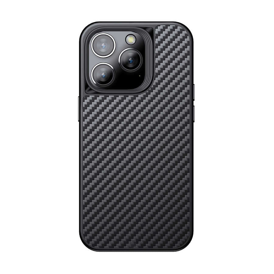 iPhone 14 Pro Kılıf Aramid Karbon Fiber M-safe Özellikli Wlons Radison Kapak