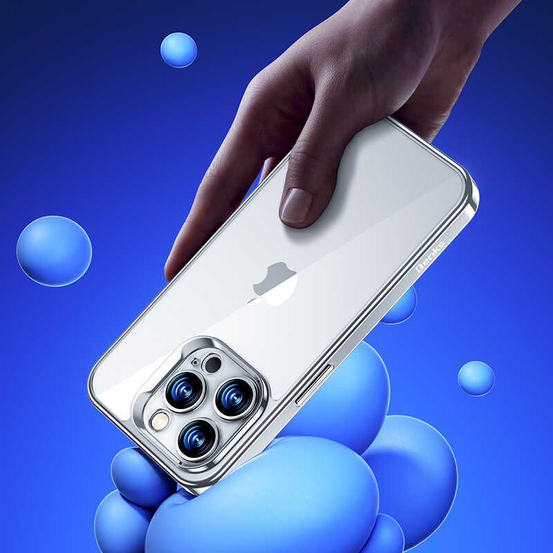iPhone 14 Pro Kılıf Benks Electroplating TPU Kapak Ekran Koruyucu Hediyeli