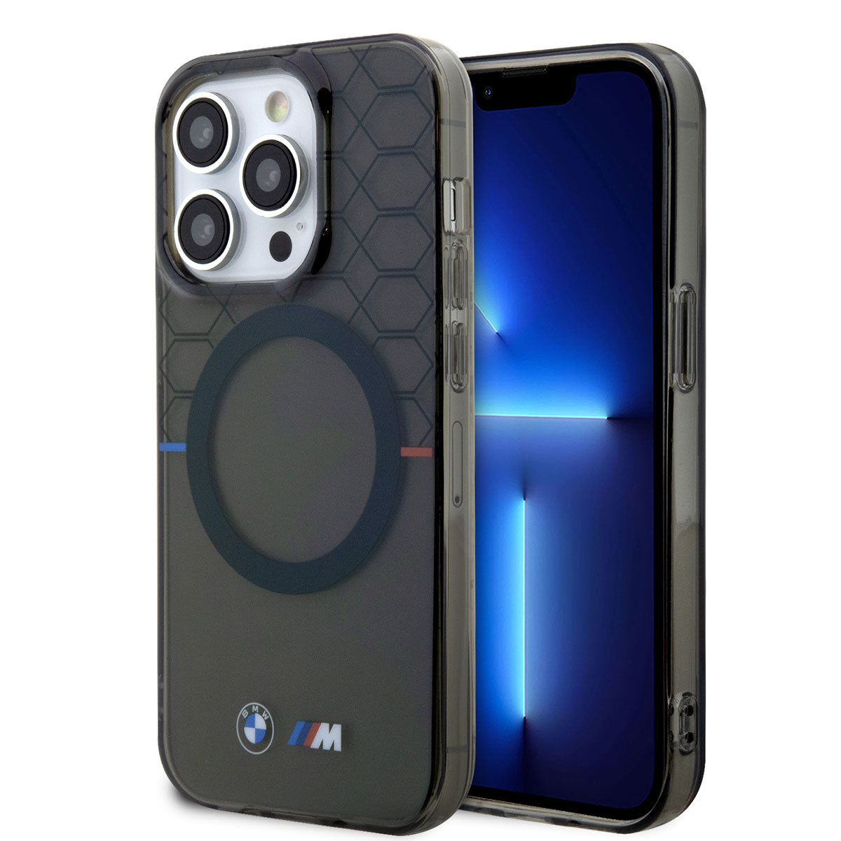 iPhone 14 Pro Kılıf BMW M-safe Şarj Özellikli Transparan M Dizayn Kapak