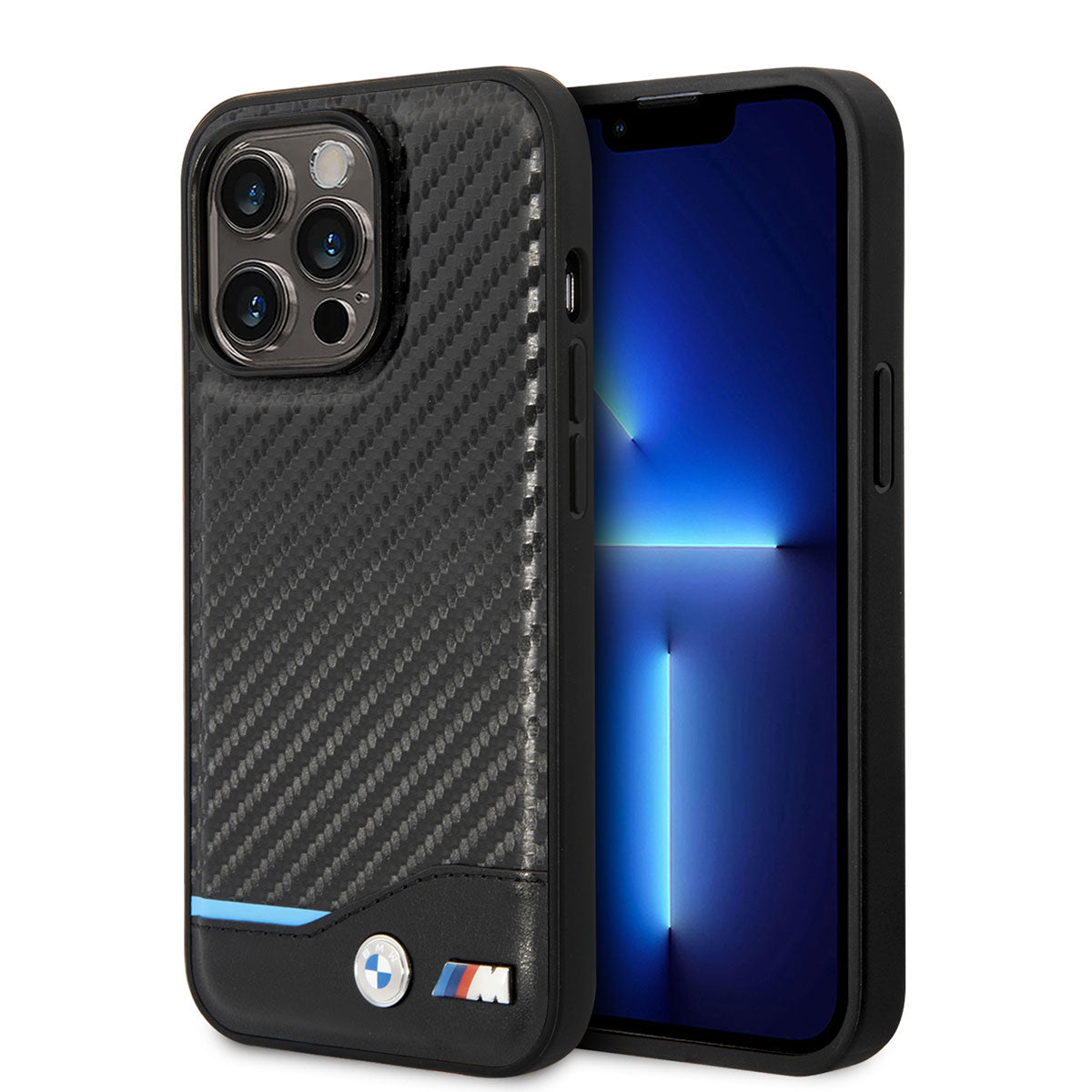 iPhone 14 Pro Kılıf BMW PU Deri Ve Karbon Dizayn Kapak