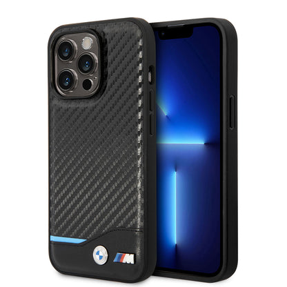 iPhone 14 Pro Kılıf BMW PU Deri Ve Karbon Dizayn Kapak