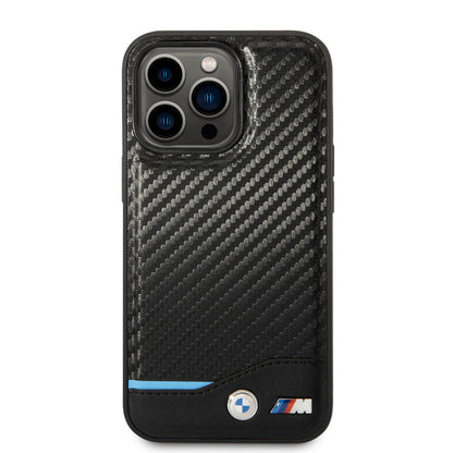 iPhone 14 Pro Kılıf BMW PU Deri Ve Karbon Dizayn Kapak