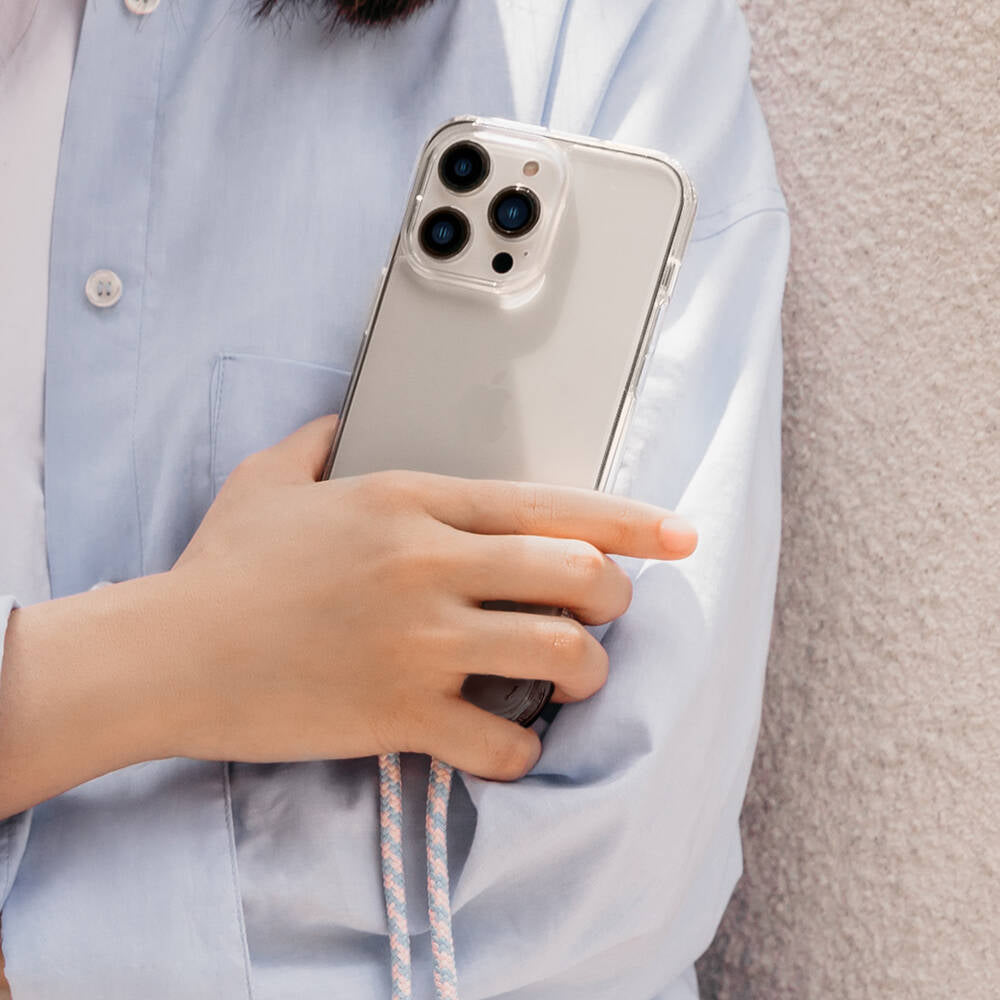 iPhone 14 Pro Kılıf Boyun Askılı Şok Önleyicili Şeffaf Lisanslı Switcheasy Play Kapak