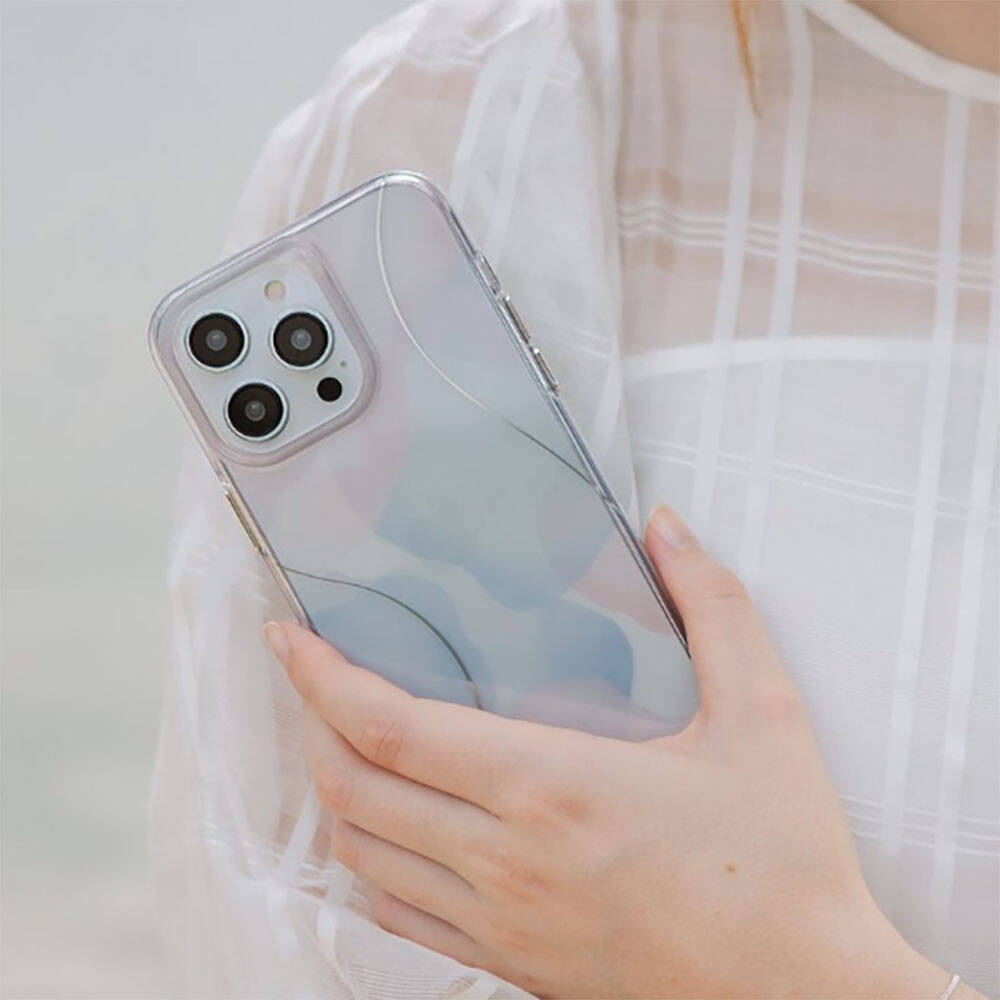iPhone 14 Pro Kılıf Dalgalı Çizgi Desenli Coehl Palette Kapak