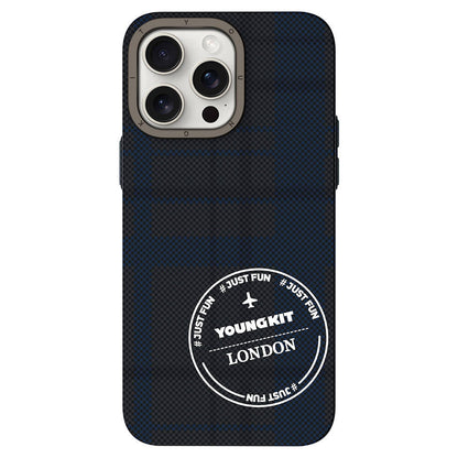 iPhone 14 Pro Kılıf Ekose Desenli Youngkit Gezhi Serisi Kapak
