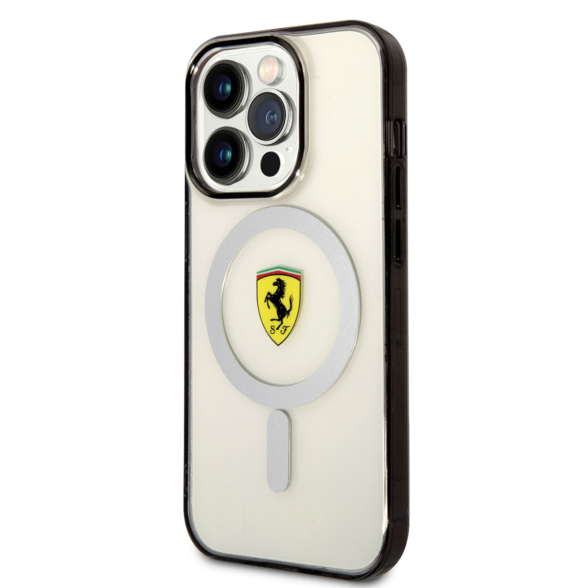 iPhone 14 Pro Kılıf Ferrari M-safe Şarj Özellikli Transparan Dizayn Kapak