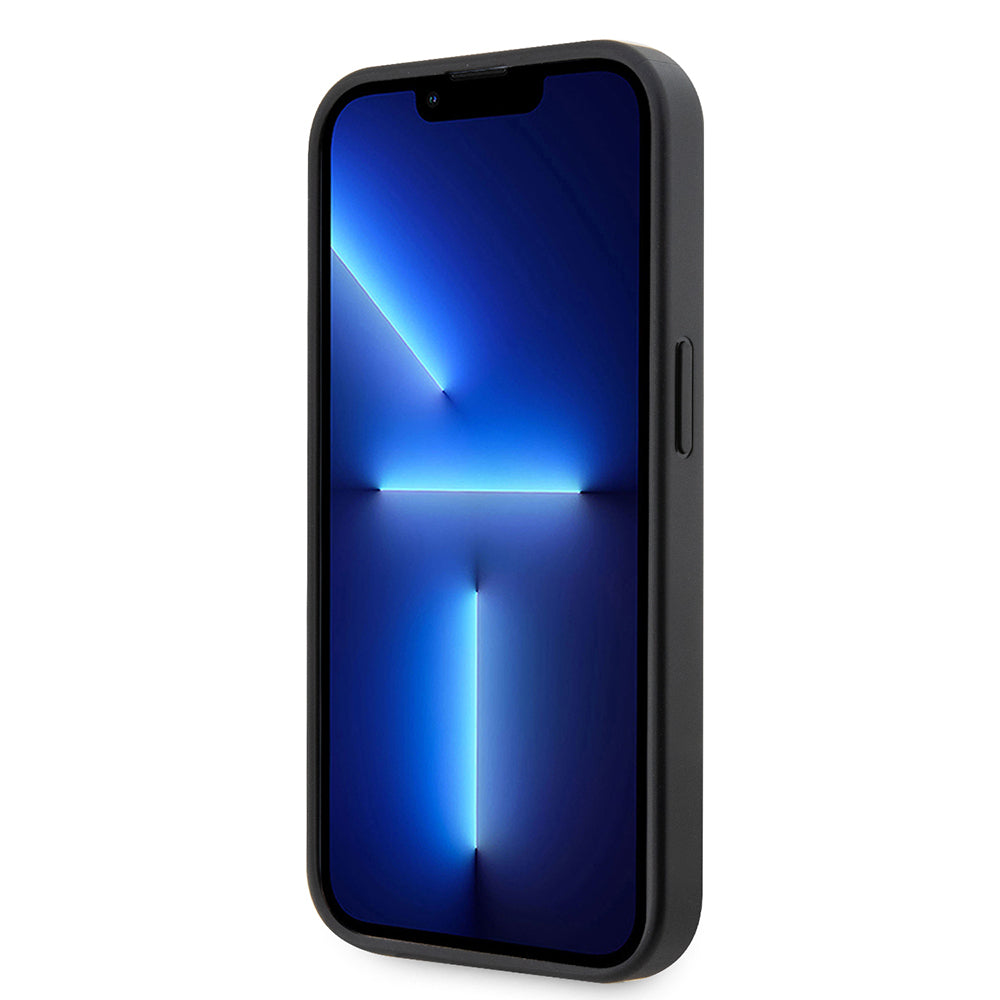 iPhone 14 Pro Kılıf Ferrari Orjinal Lisanlı Klasik Metal Logolu Delikli Standlı Deri Kapak