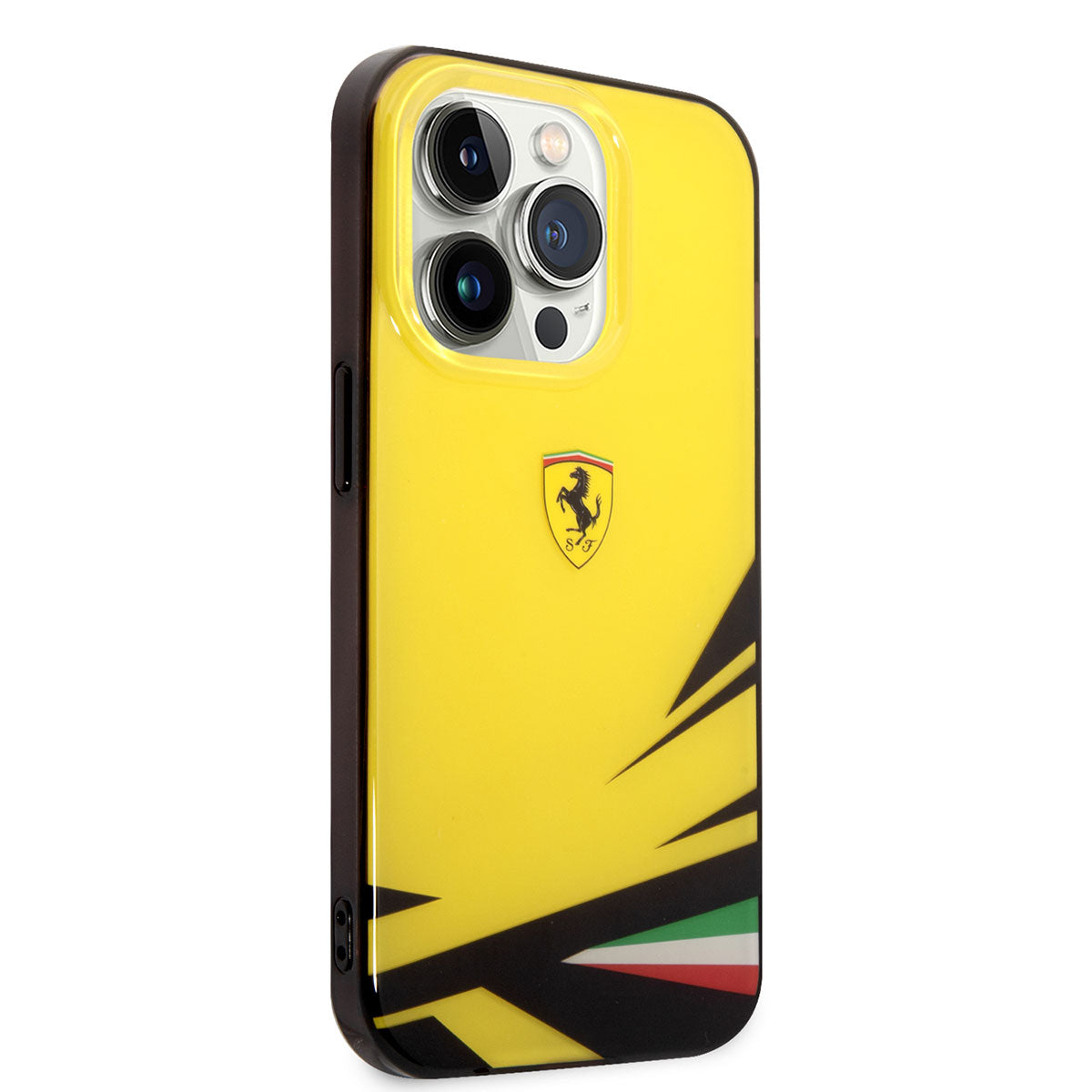 iPhone 14 Pro Kılıf Ferrari Sarı İtalyan Bayrak Baskılı Dizayn Kapak