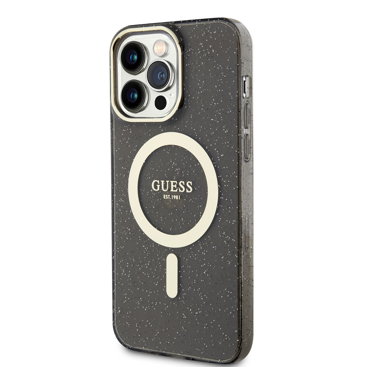 iPhone 14 Pro Kılıf GUESS M-safe Şarj Özellikli Glitter Kapak
