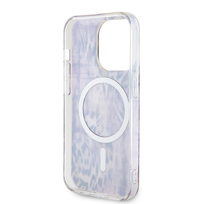 iPhone 14 Pro Kılıf GUESS M-safe Şarj Özellikli Leopar Desenli Kapak