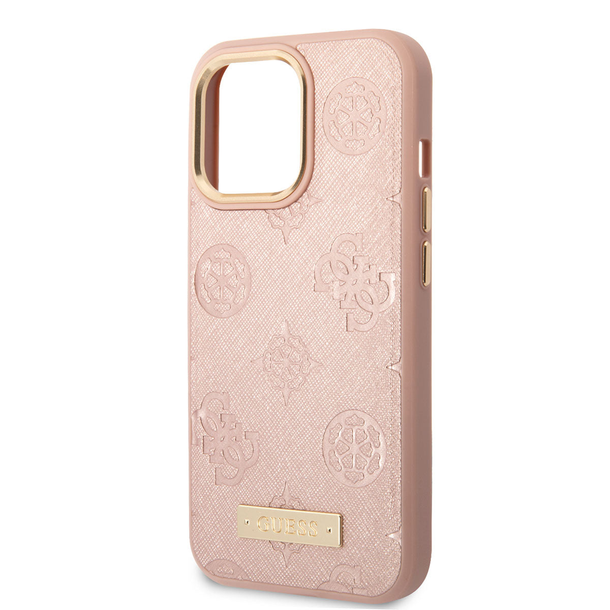 iPhone 14 Pro Kılıf GUESS M-safe Şarj Özellikli PU Deri Metal Logolu Kapak