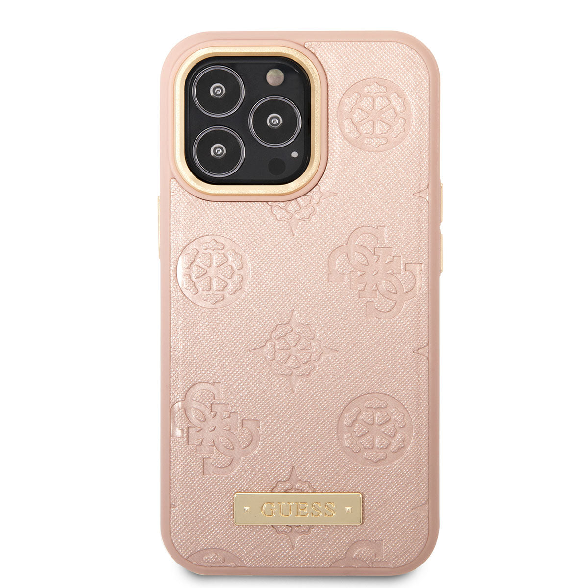 iPhone 14 Pro Kılıf GUESS M-safe Şarj Özellikli PU Deri Metal Logolu Kapak