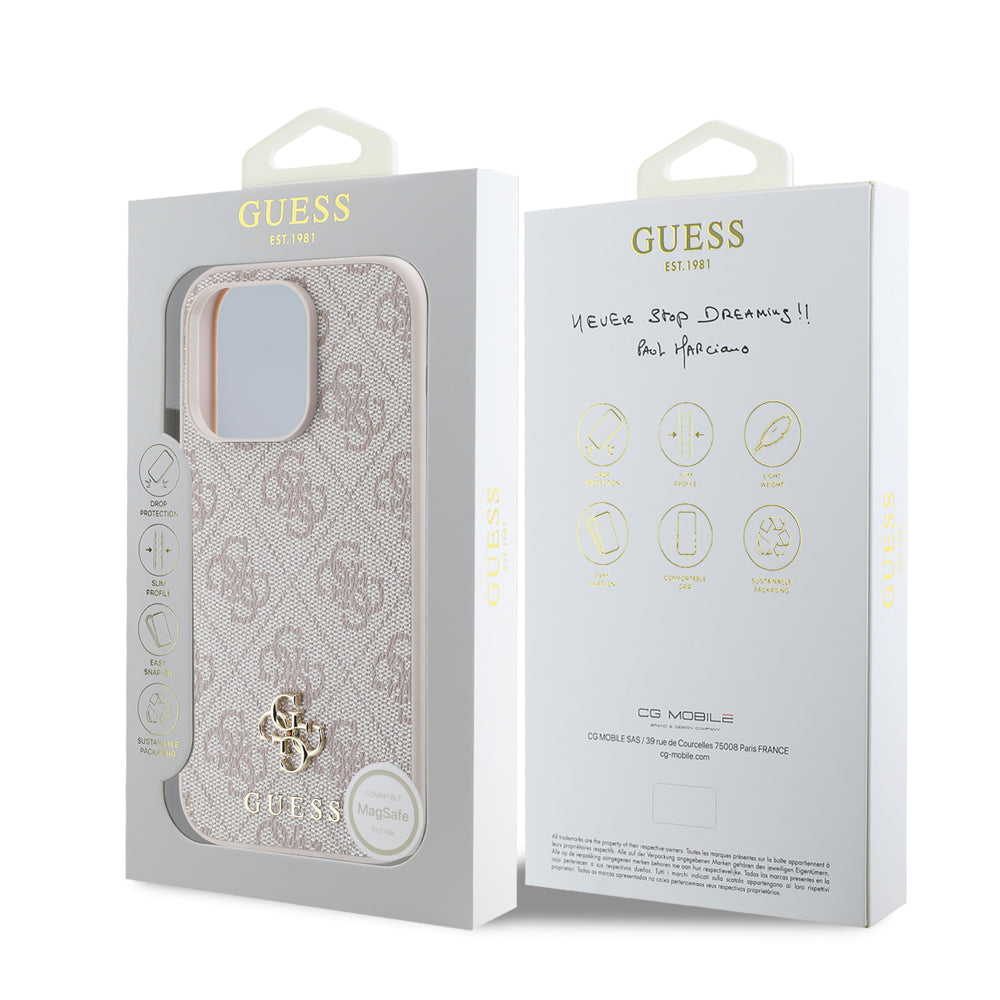 iPhone 14 Pro Kılıf Guess Orjinal Lisanslı M-safe Şarj Özellikli Small 4G Classic Kapak