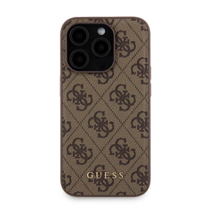 iPhone 14 Pro Kılıf Guess Orjinal Lisanslı M-safe Şarj Özellikli Yazı Logolu 4G Desenli Kapak + Powerbank 5000mAh 2in1 Set