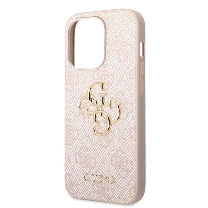 iPhone 14 Pro Kılıf Guess PU Deri Büyük Metal Logo Dizaynlı Kapak