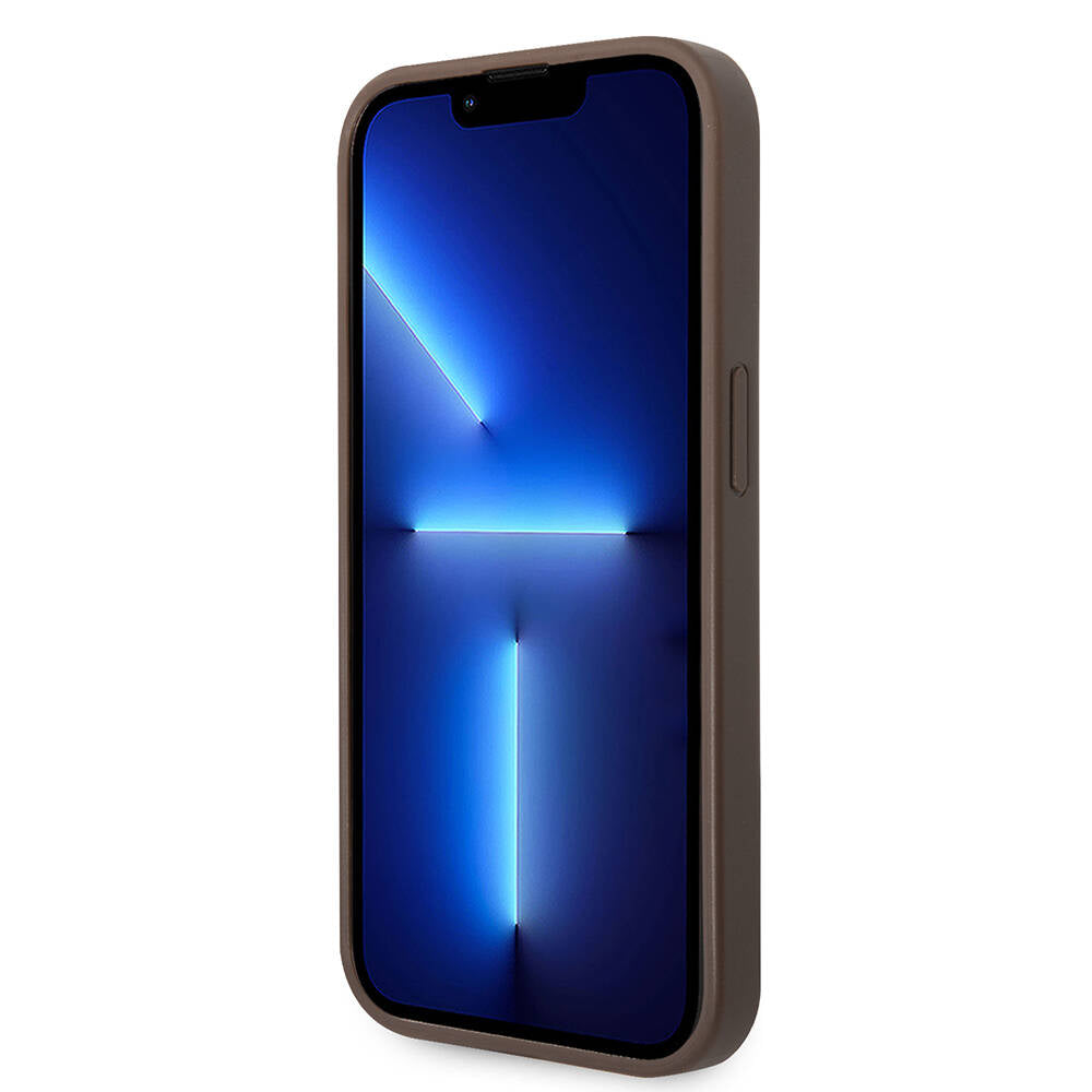 iPhone 14 Pro Kılıf Guess PU Deri Büyük Metal Logo Dizaynlı Kapak
