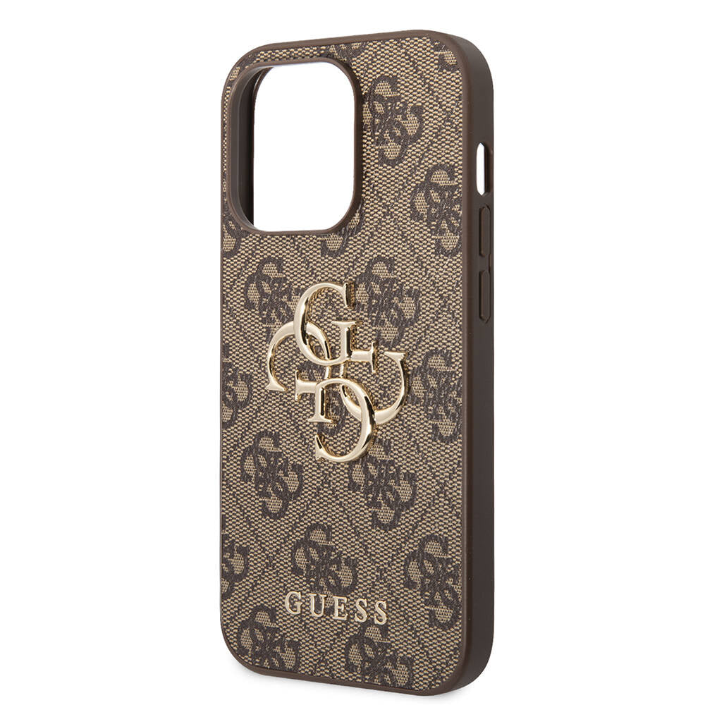 iPhone 14 Pro Kılıf Guess PU Deri Büyük Metal Logo Dizaynlı Kapak