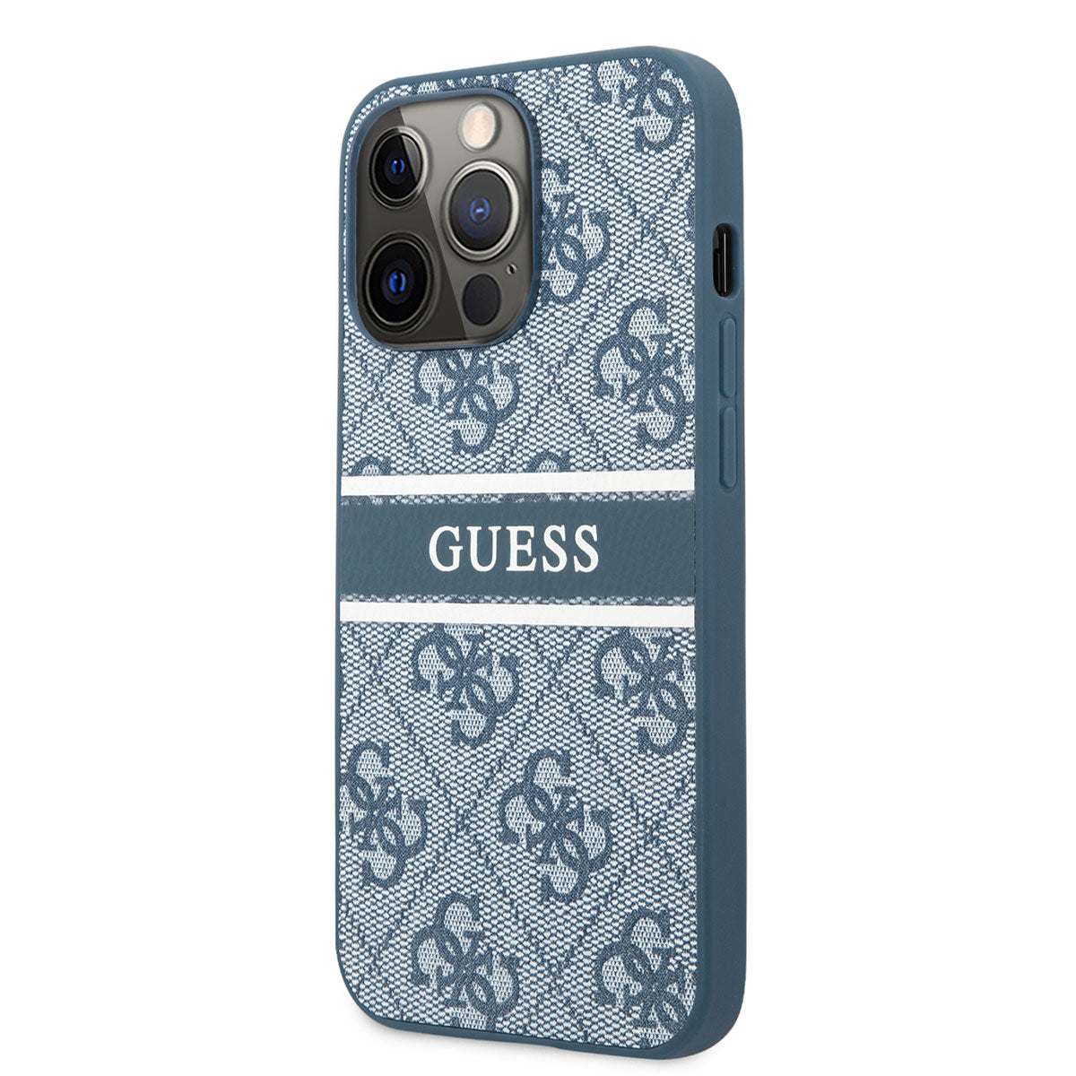 iPhone 14 Pro Kılıf GUESS PU Deri Çizgili Logo Dizaynlı Kapak