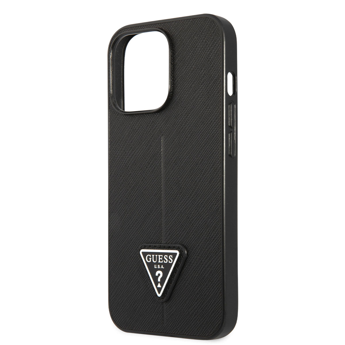 iPhone 14 Pro Kılıf GUESS PU Safran Deri Üçgen Logo Dizayn Kapak