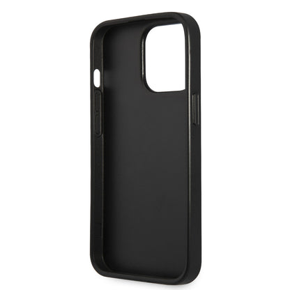 iPhone 14 Pro Kılıf GUESS PU Safran Deri Üçgen Logo Dizayn Kapak