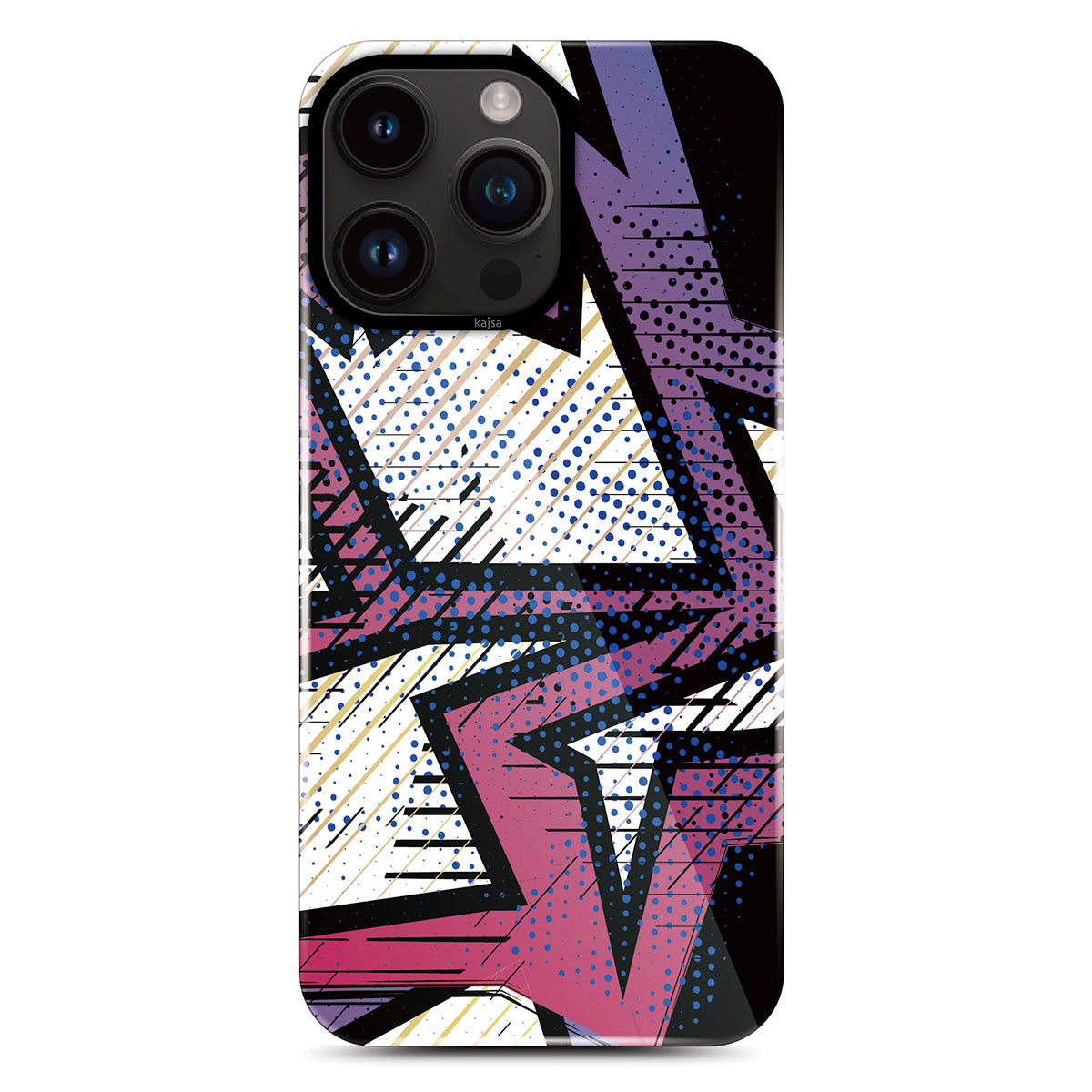 iPhone 14 Pro Kılıf HD Desenli Kajsa Shield Plus Grafiti Serisi Kapak