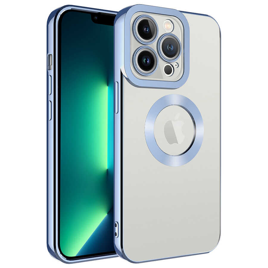 Apple iPhone 14 Pro Kılıf Kamera Korumalı Logo Gösteren Zore Omega Kapak