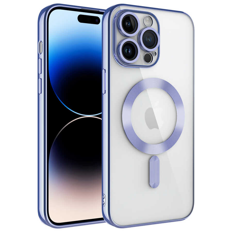 Apple iPhone 14 Pro Kılıf Kamera Korumalı M-safe Wireless Şarj Özellikli Zore Demre Kapak