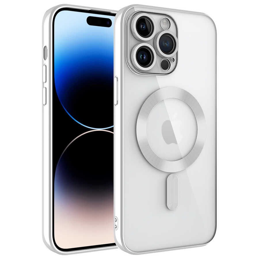 Apple iPhone 14 Pro Kılıf Kamera Korumalı M-safe Wireless Şarj Özellikli Zore Demre Kapak