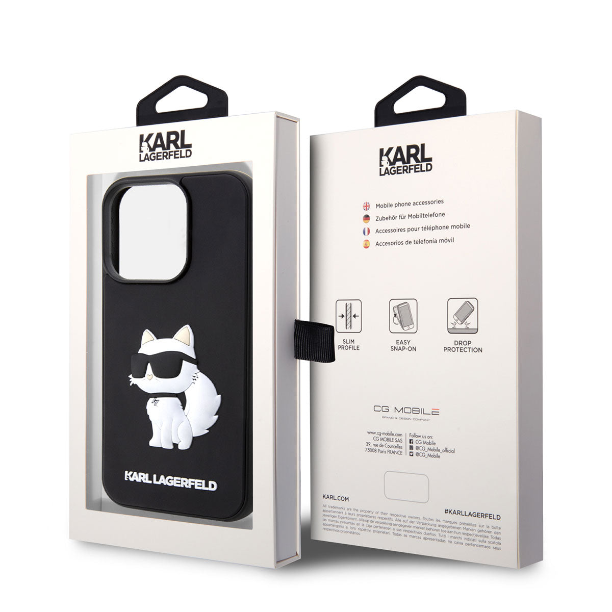 iPhone 14 Pro Kılıf Karl Lagerfeld 3D Rubber Choupette Dizayn Kapak
