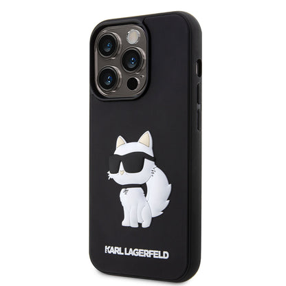iPhone 14 Pro Kılıf Karl Lagerfeld 3D Rubber Choupette Dizayn Kapak