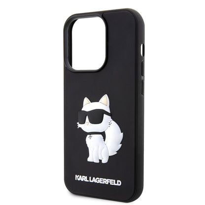 iPhone 14 Pro Kılıf Karl Lagerfeld 3D Rubber Choupette Dizayn Kapak
