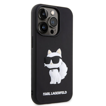iPhone 14 Pro Kılıf Karl Lagerfeld 3D Rubber Choupette Dizayn Kapak