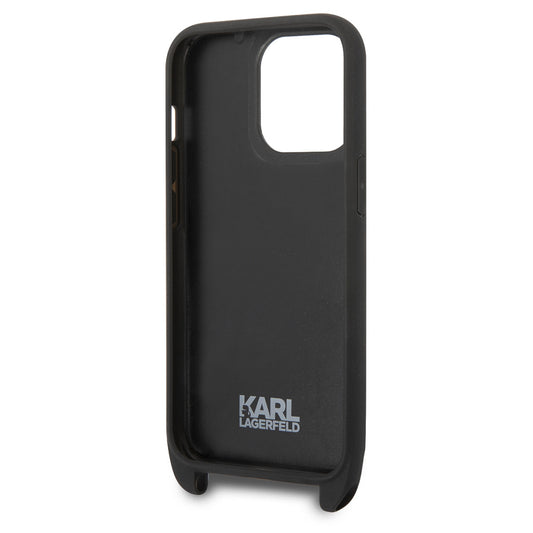 iPhone 14 Pro Kılıf Karl Lagerfeld Boyun Askılı Karl Dizayn Kapak