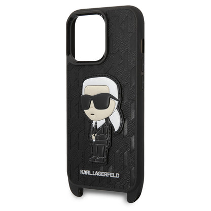 iPhone 14 Pro Kılıf Karl Lagerfeld Boyun Askılı Karl Dizayn Kapak